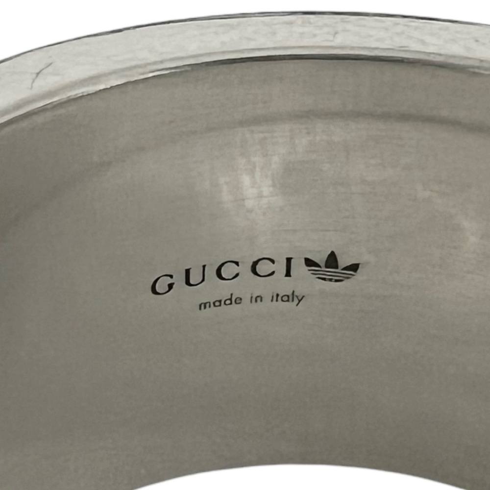 Gucci x Adidas Engraved GG Silver Ring - Picture 4 of 8